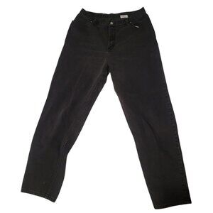 Vintage Womens Mom Jeans High Waist Tapered 16 Faded Glory Dark Grey 90s Y2K